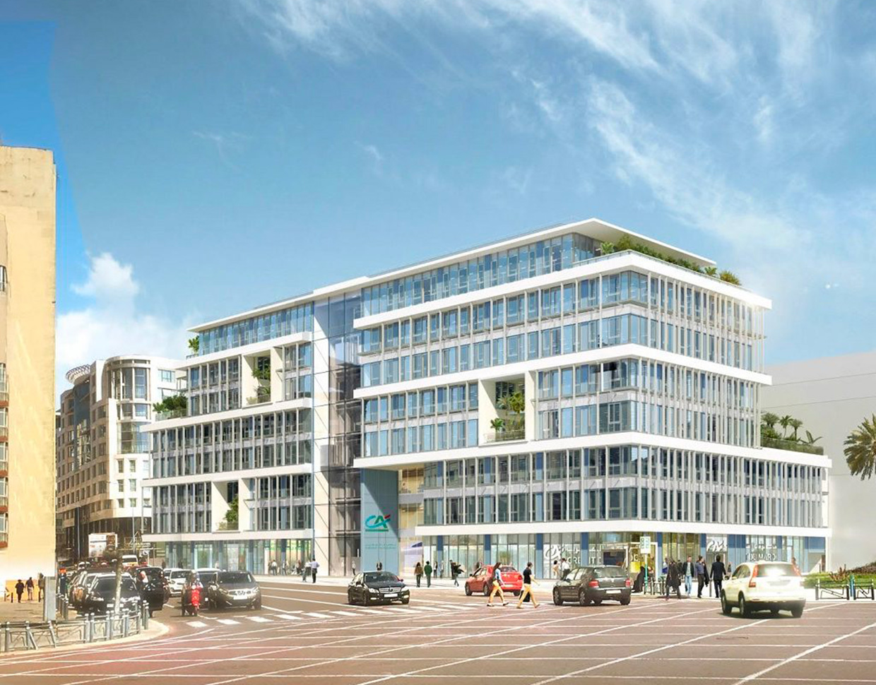 Siège social Crédit du Maroc Casablanca Les Arènes — Corrin Projects